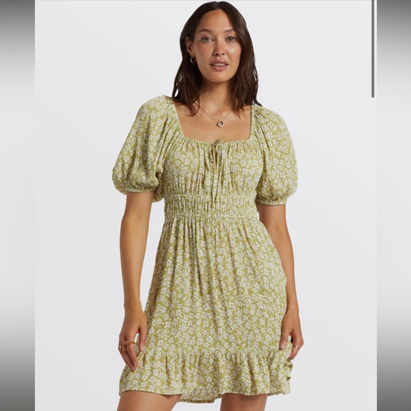 Billabong Cabana Puff Sleeve Dress NWT! - Picture 3 of 6